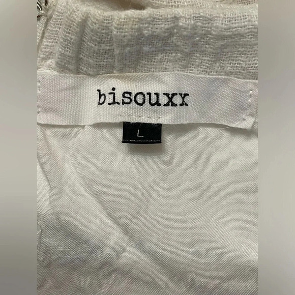 Bisouxx White Cotton Strapless Dress‎ Large - Picture 4 of 8